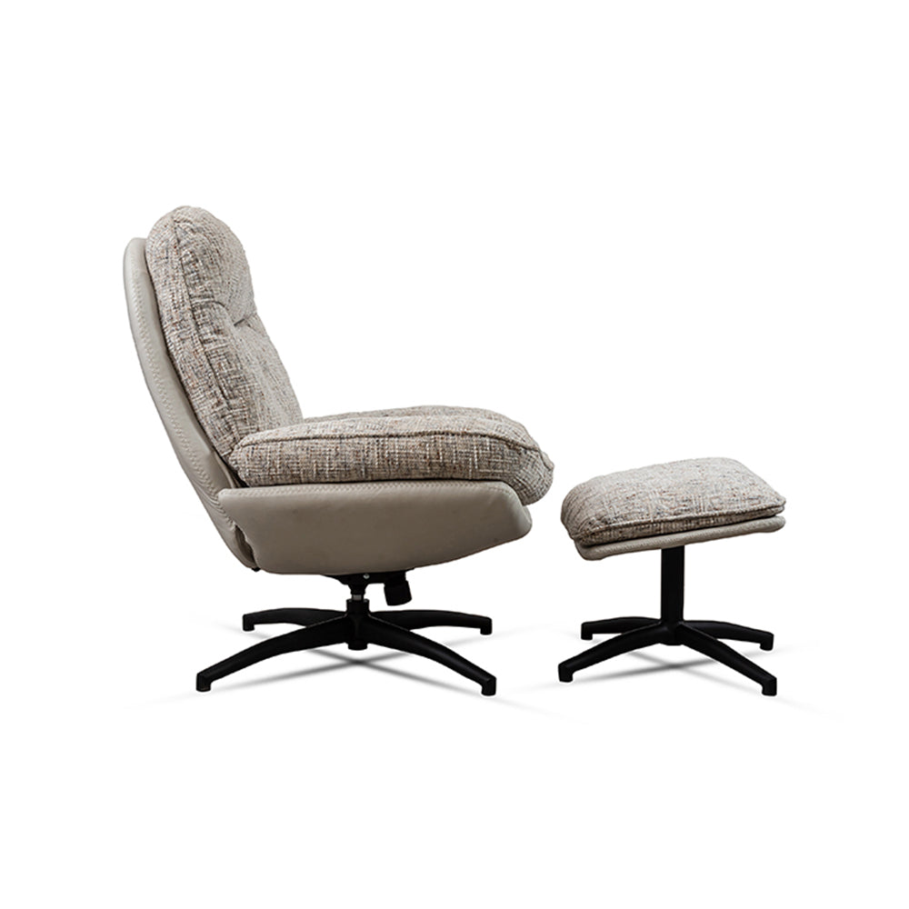 Nimbus Boucle Chair with ottoman