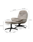 Nimbus Cotton Chair with ottoman