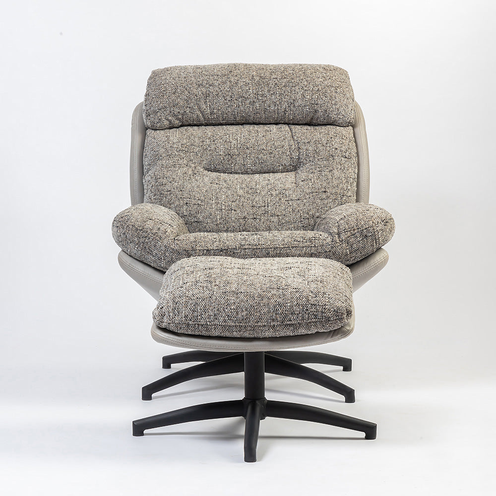 Allman Boucle Chair with ottoman