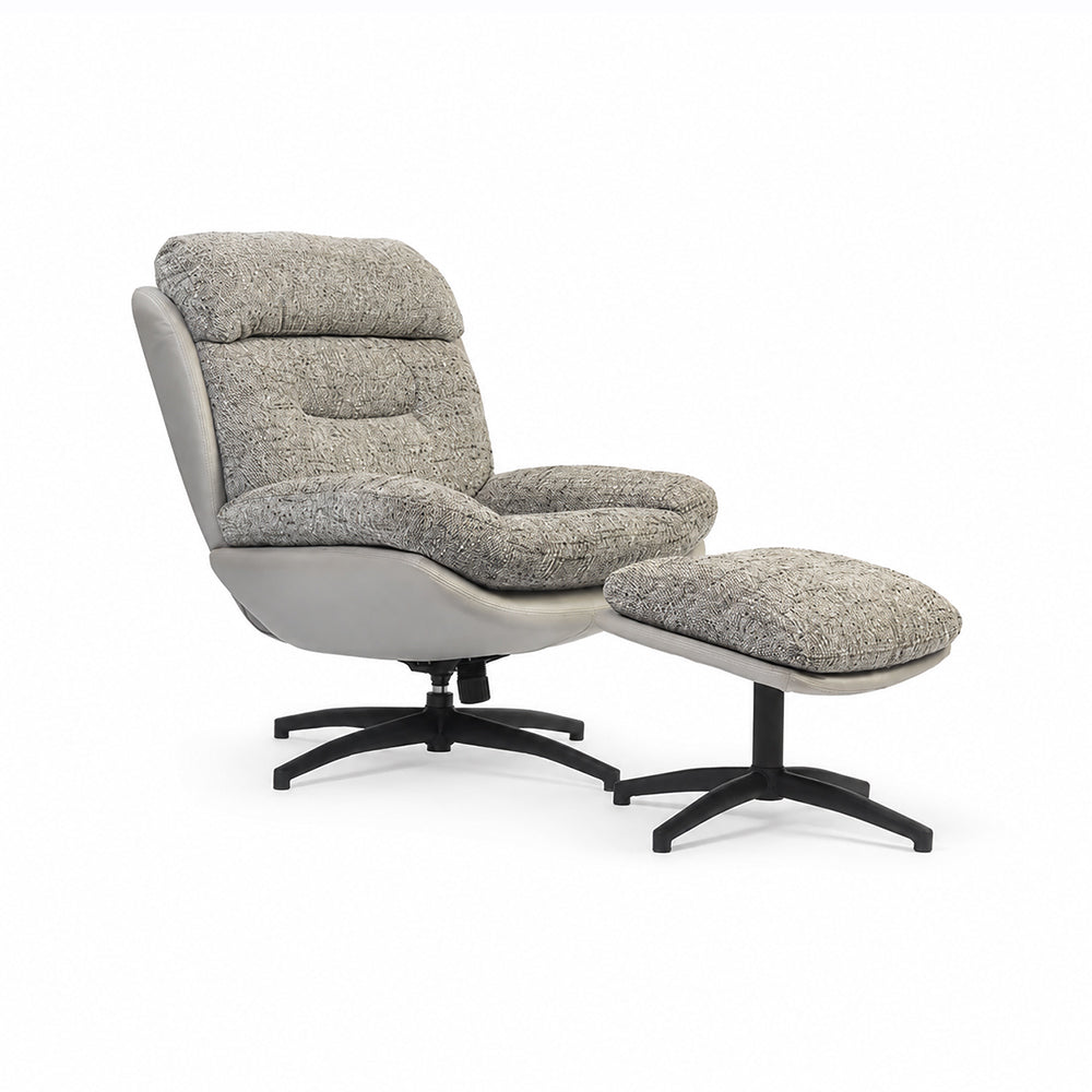 Allman Boucle Chair with ottoman