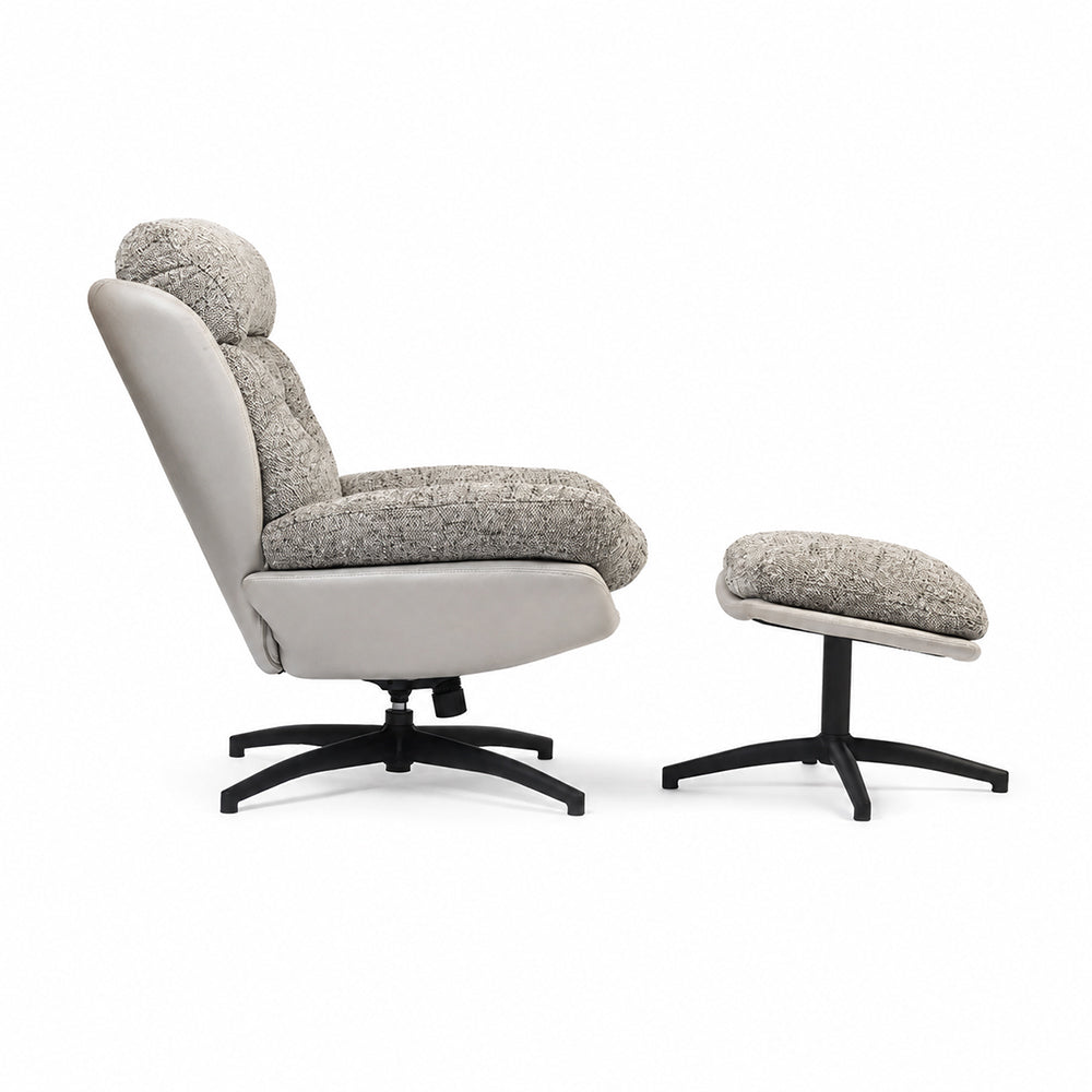 Allman Boucle Chair with ottoman