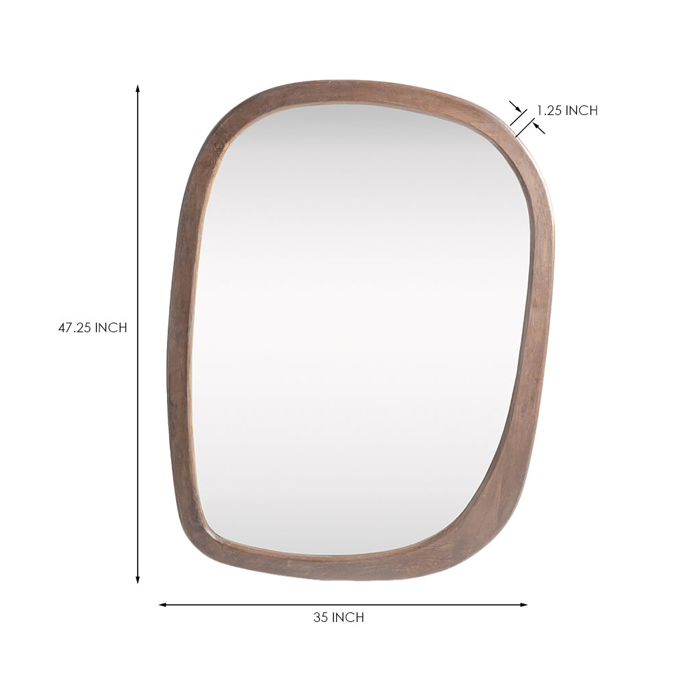 Mango Frost Mirror Frame - Walnut