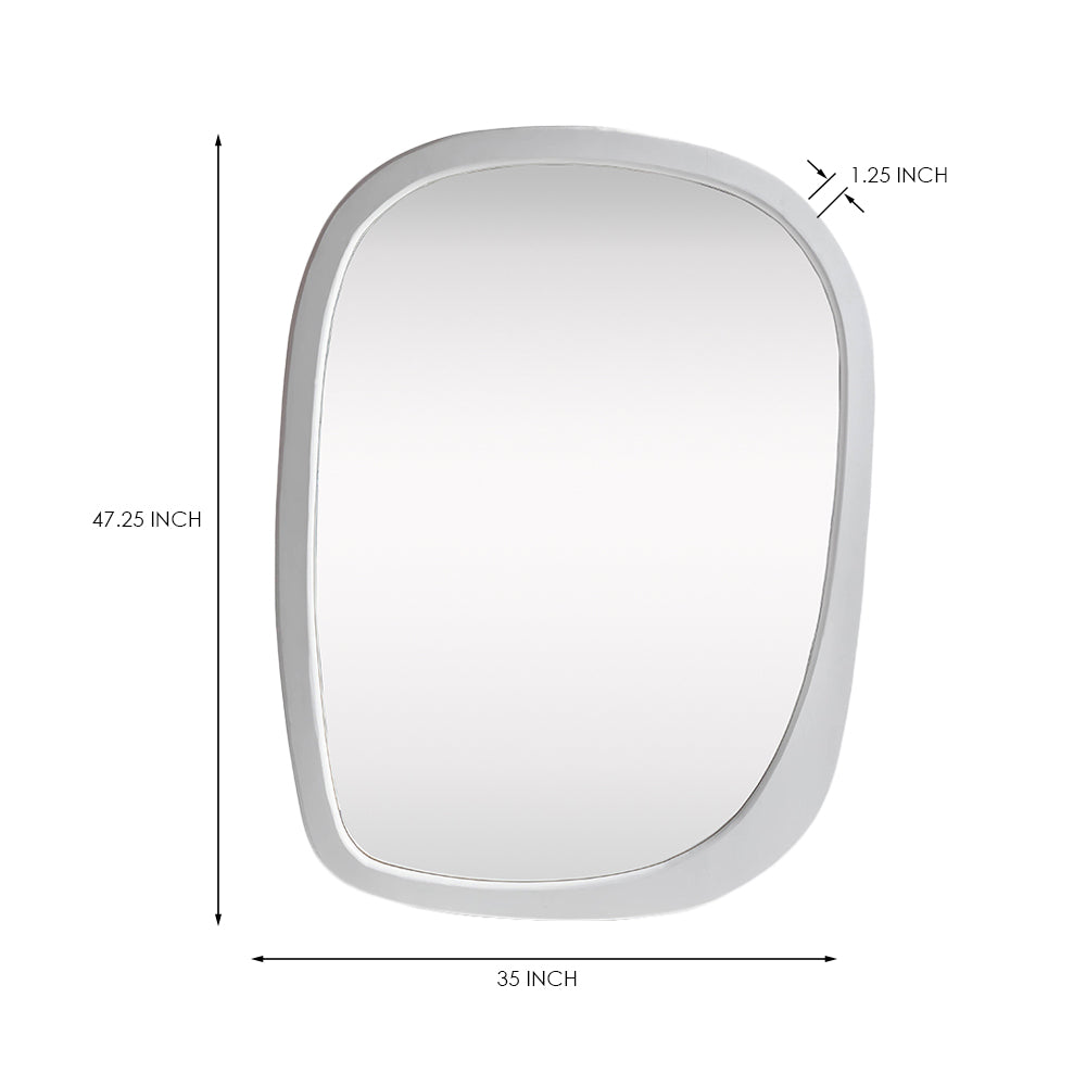 Mango Frost Mirror Frame - White