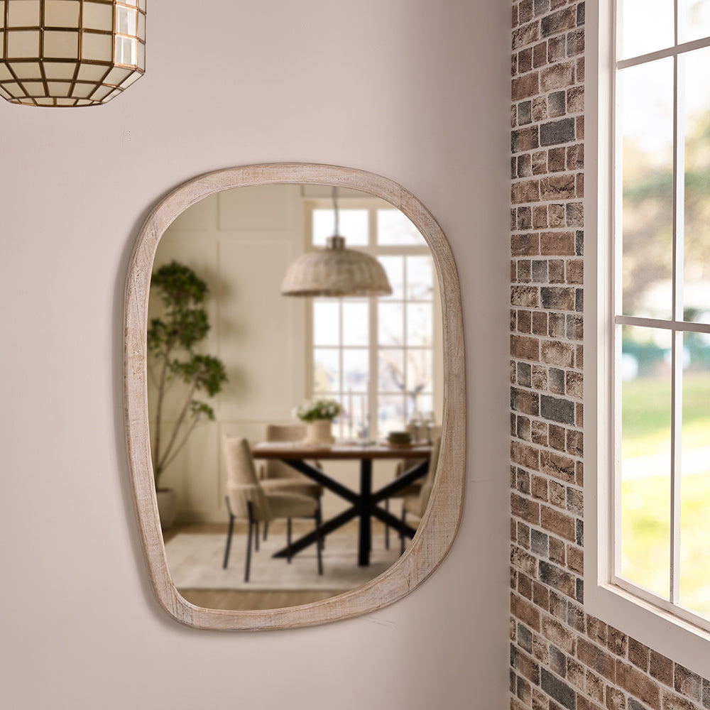 Mango Frost Mirror Frame - Rustic White