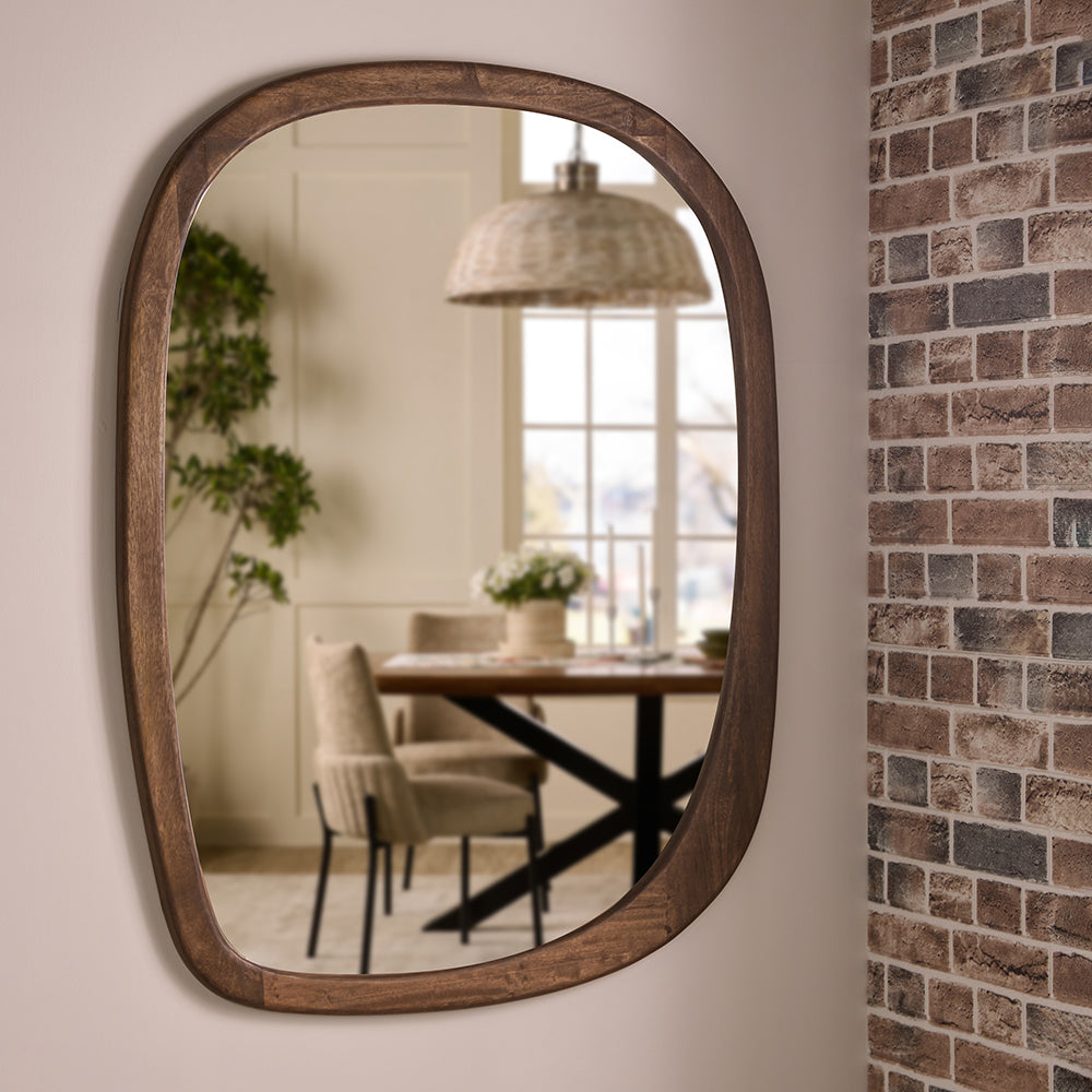 Mango Frost Mirror Frame - Walnut