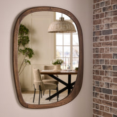 Mango Frost Mirror Frame - Walnut