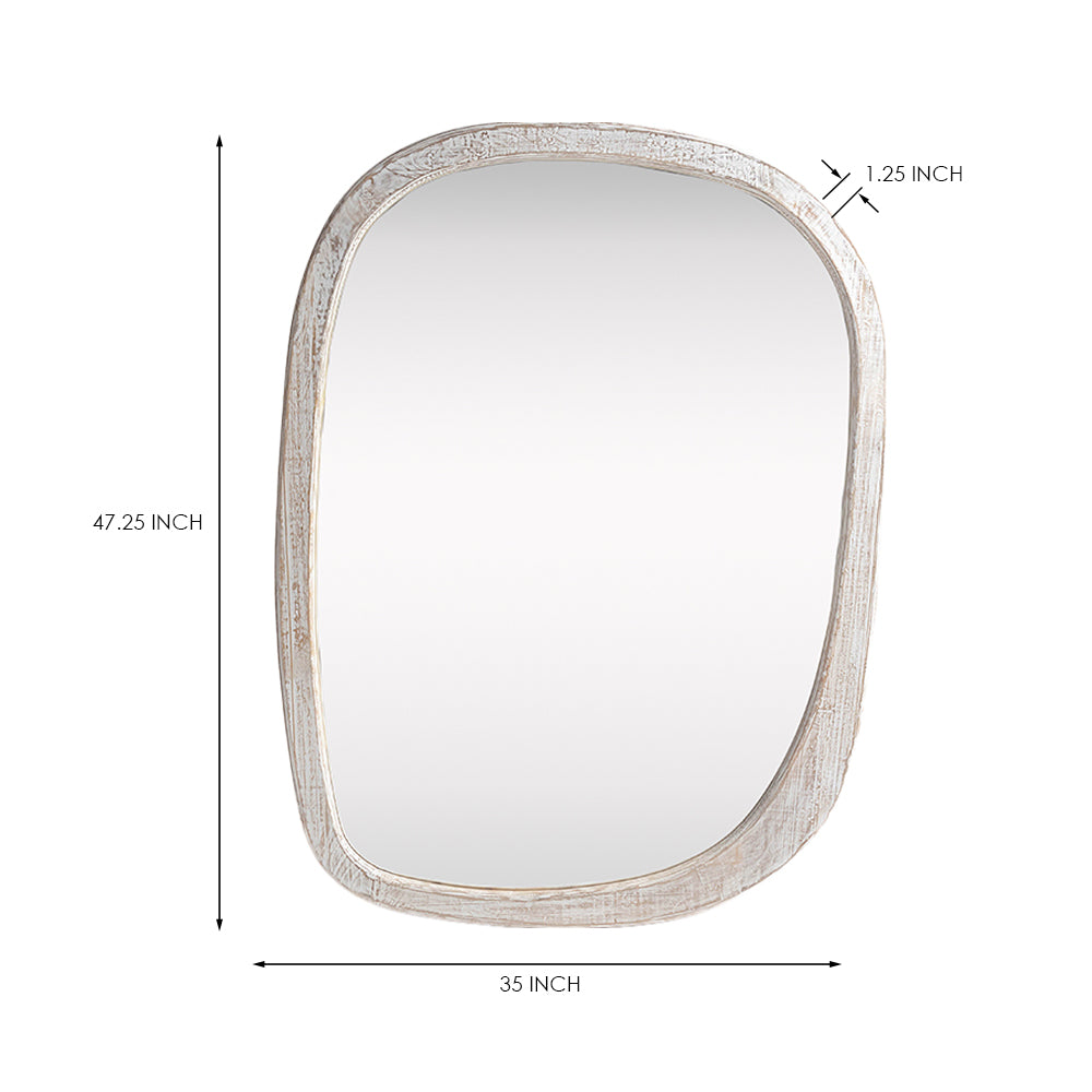 Mango Frost Mirror Frame - Lime Wash