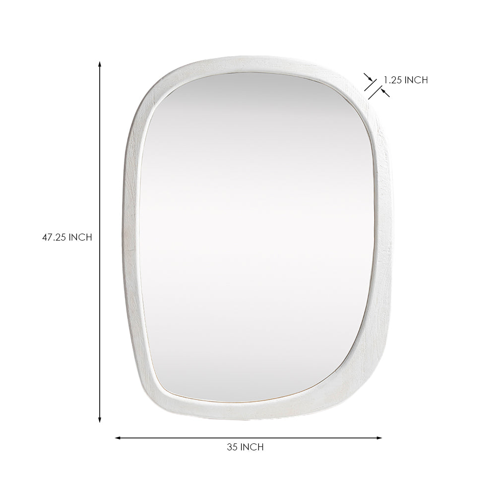 Mango Frost Mirror Frame - Rustic White