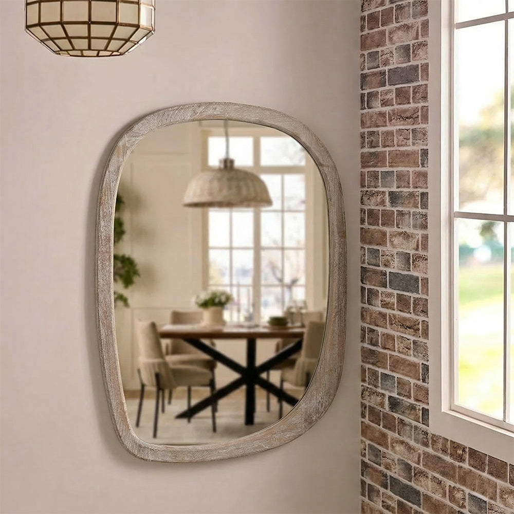 Mango Frost Mirror Frame - Rustic Natural