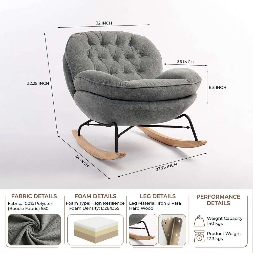 Knack Cotton Rocking Chair