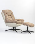 Bob Segar Boucle Chair with ottoman