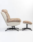 Bob Segar Boucle Chair with ottoman