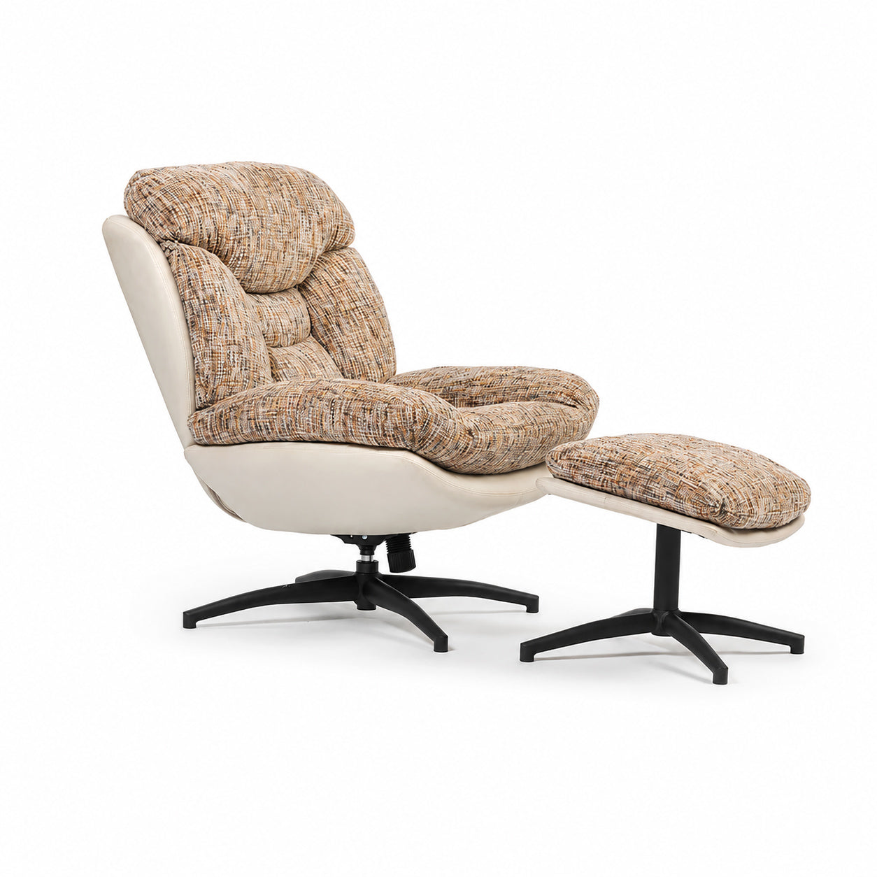 Bob Segar Boucle Chair with ottoman