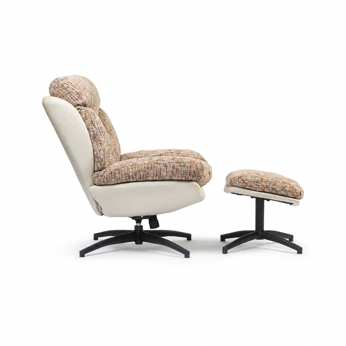 Bob Segar Boucle Chair with ottoman