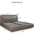 Auburn Leather Bed