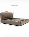 Auburn Leather Bed