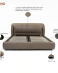 Auburn Leather Bed