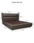 Bronze Tan Leather Bed
