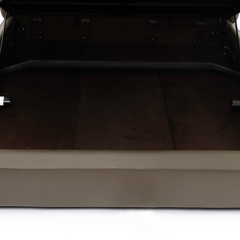 Bronze Tan Leather Bed - Double bed Queen King Bed Bed + 1 Bedside Table Bed + 2 Bedside Table