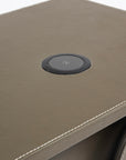 Bronze Tan Leather Bed