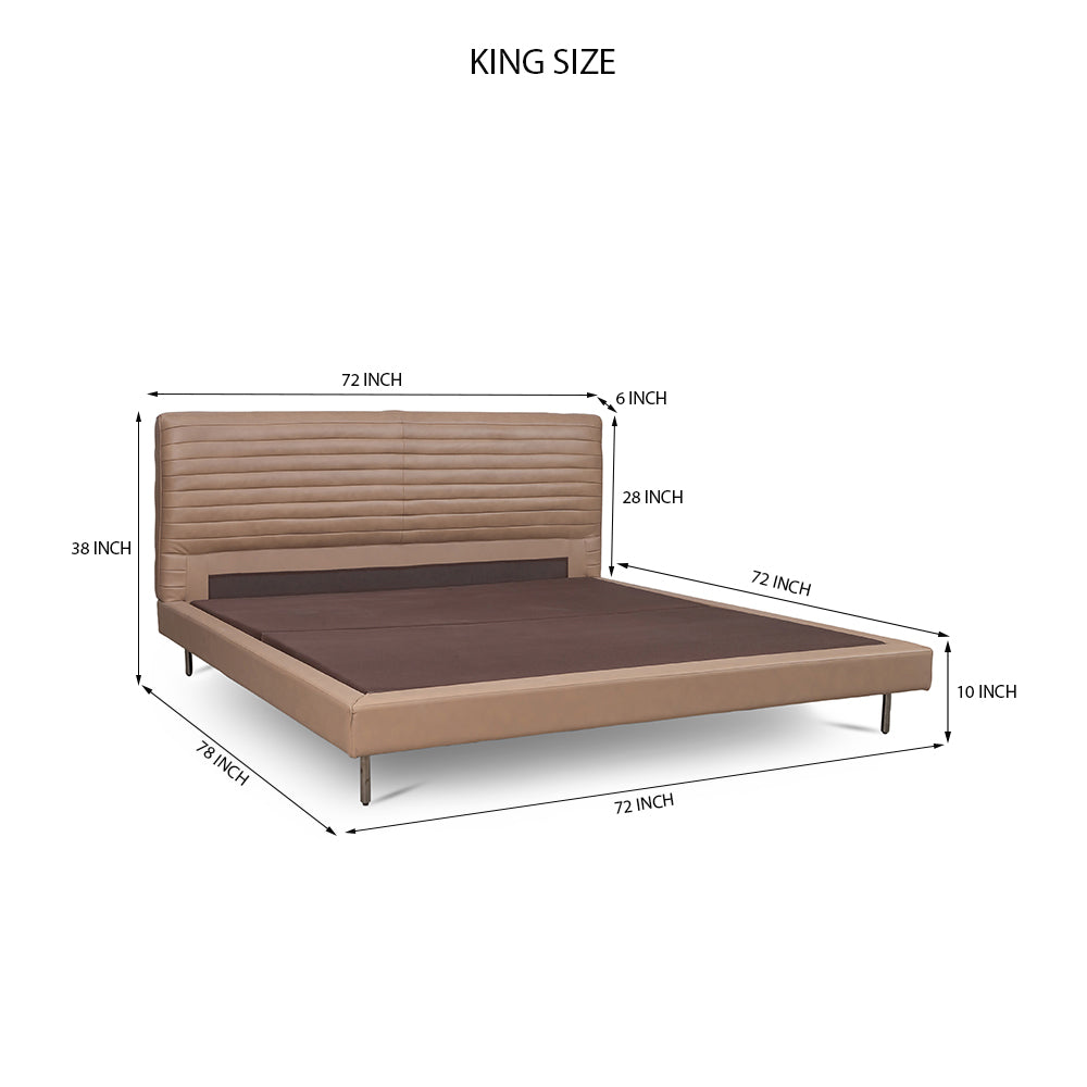 Sable Leather Bed