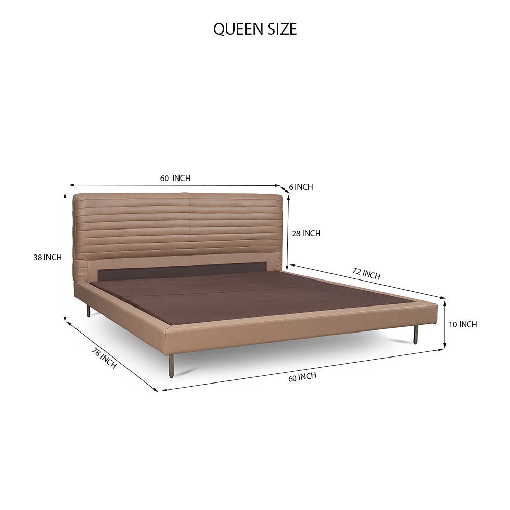 Sable Leather Bed
