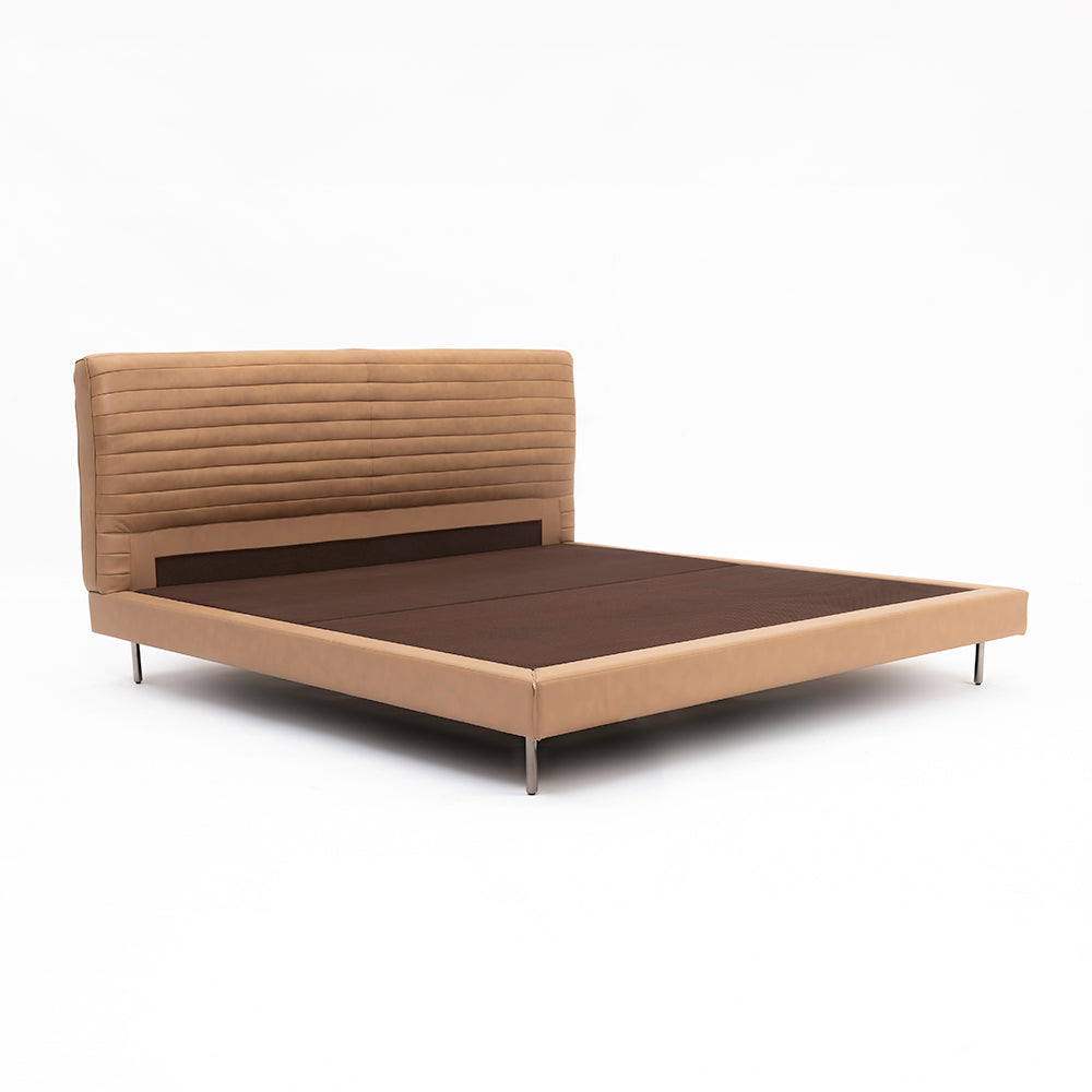Sable Leather Bed - King Double bed Queen Bed Bed + 1 Bedside Table Bed + 2 Bedside Table