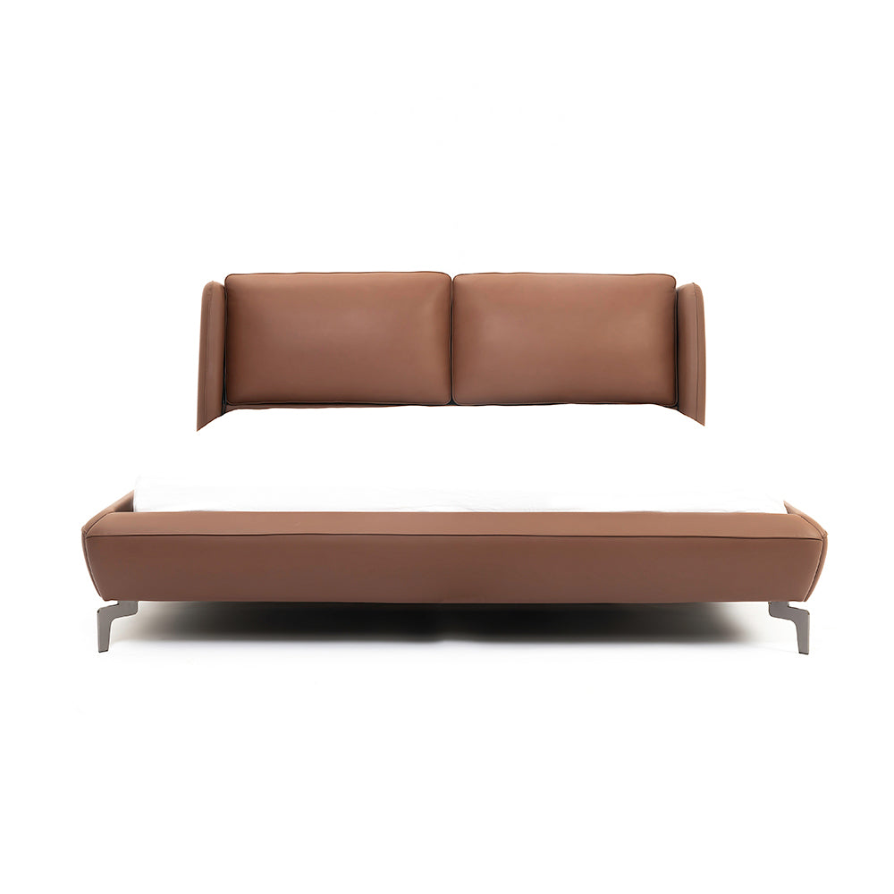 Amorous Leather Bed - Double bed Bed Bed + 1 Bedside Table Bed + 2 Bedside Table