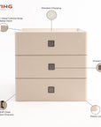 Fawn Ivory Bedside Table