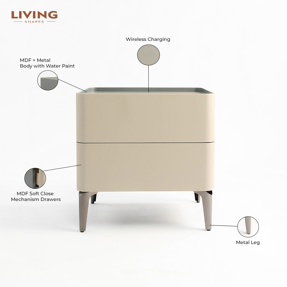 Slate smart  Bedside Table