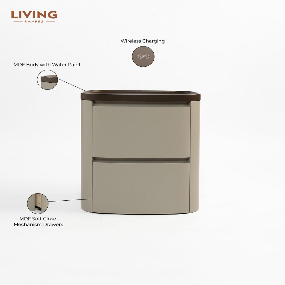Nexus Arc Bedside Table