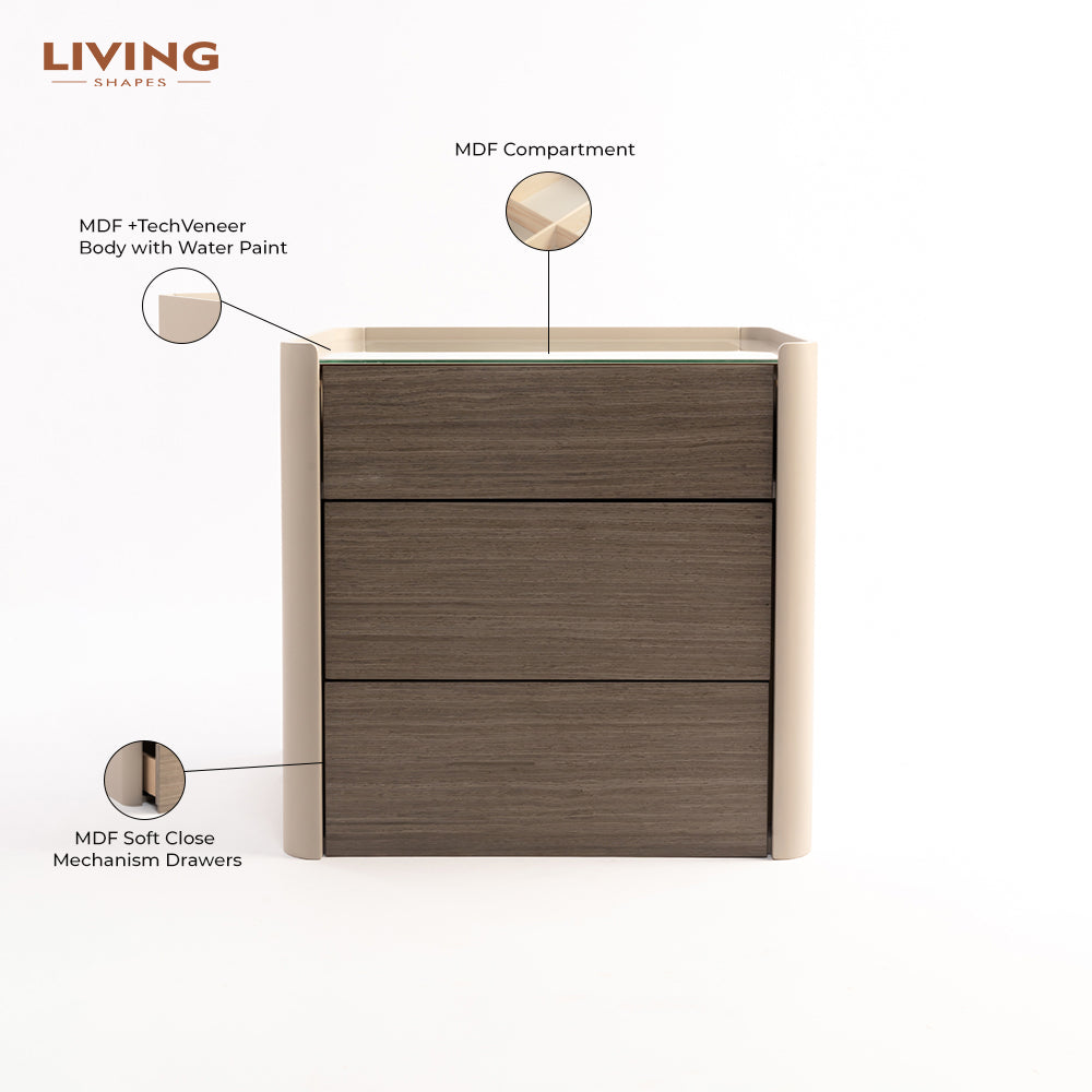 Venner Ash Bedside Table
