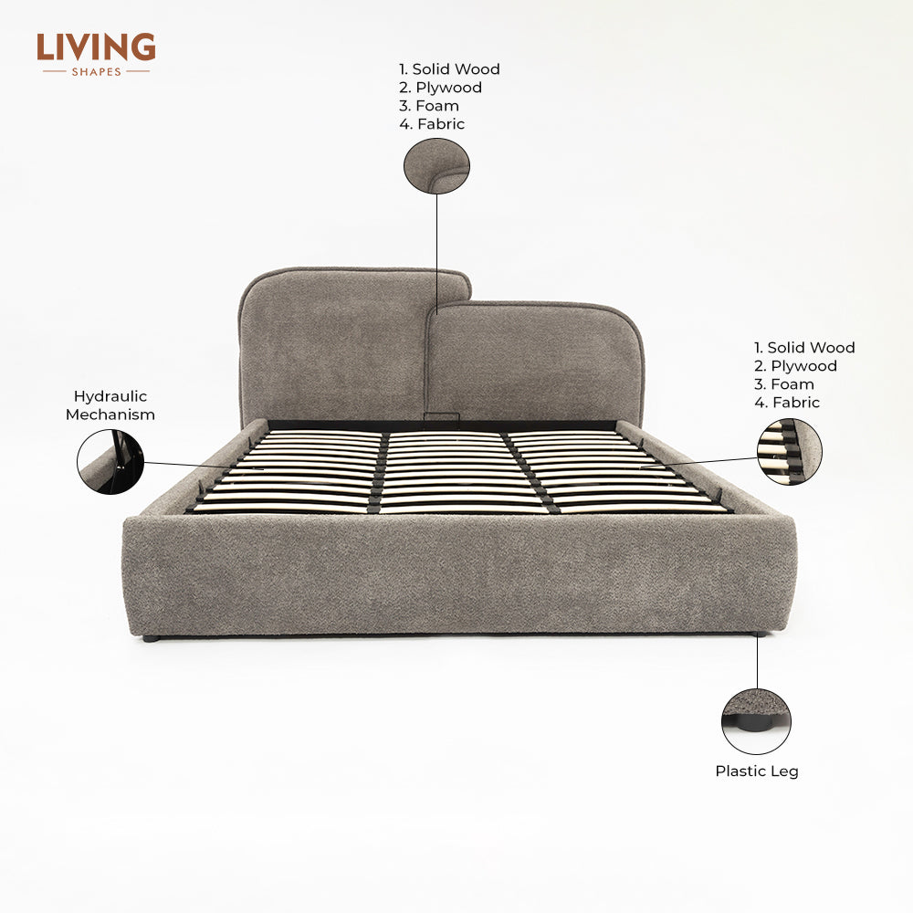 Cloud  Upholstered Bed - Boucle - King Queen Double