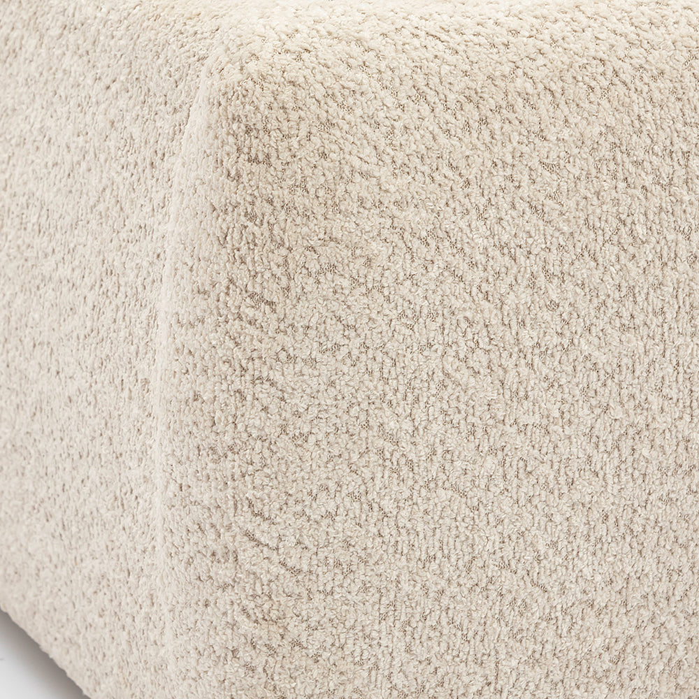 Boucle Beam Upholstered Bed