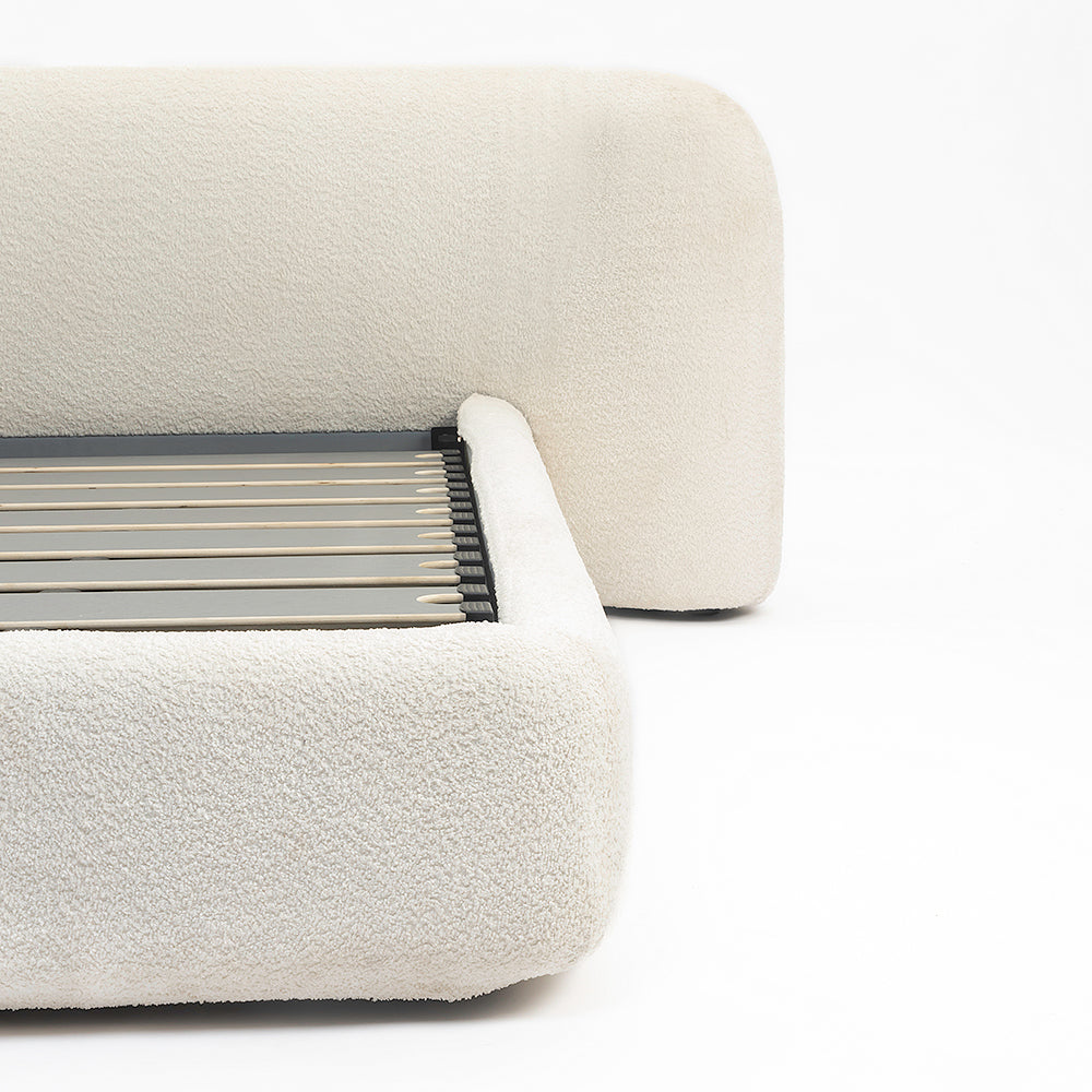 Boucle Bliss Upholstered Bed  - King Queen Double Bed