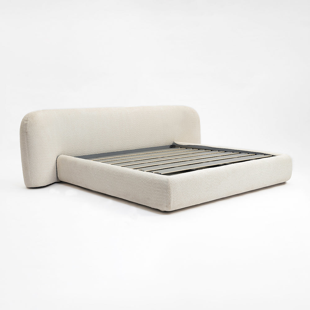 Boucle Bliss Upholstered Bed  - King Queen Double Bed