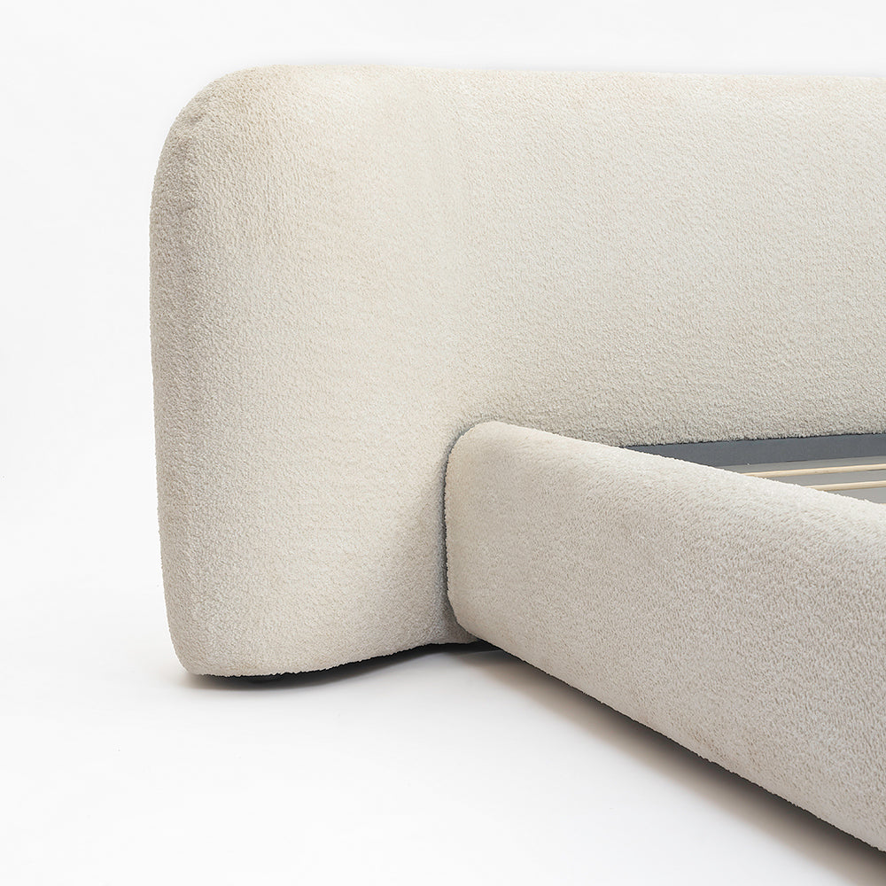 Boucle Bliss Upholstered Bed  - King Queen Double Bed