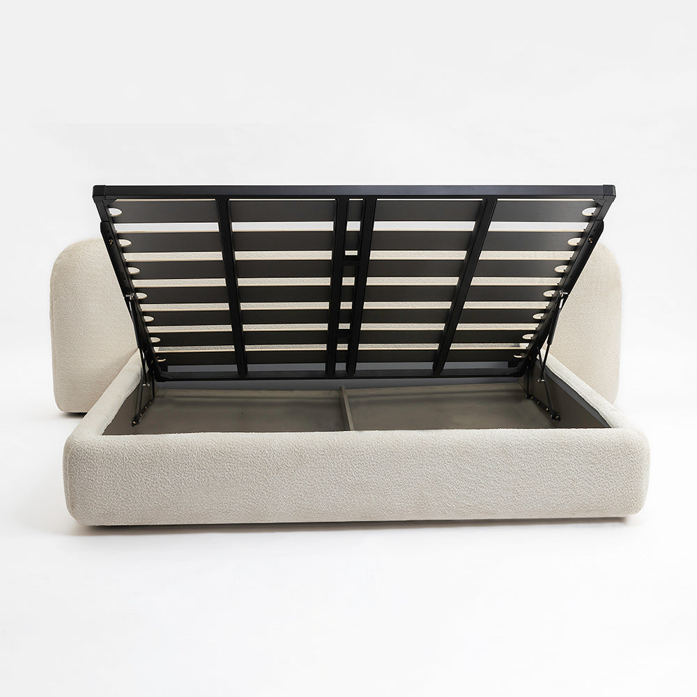 Boucle Bliss Upholstered Bed  - King Queen Double Bed