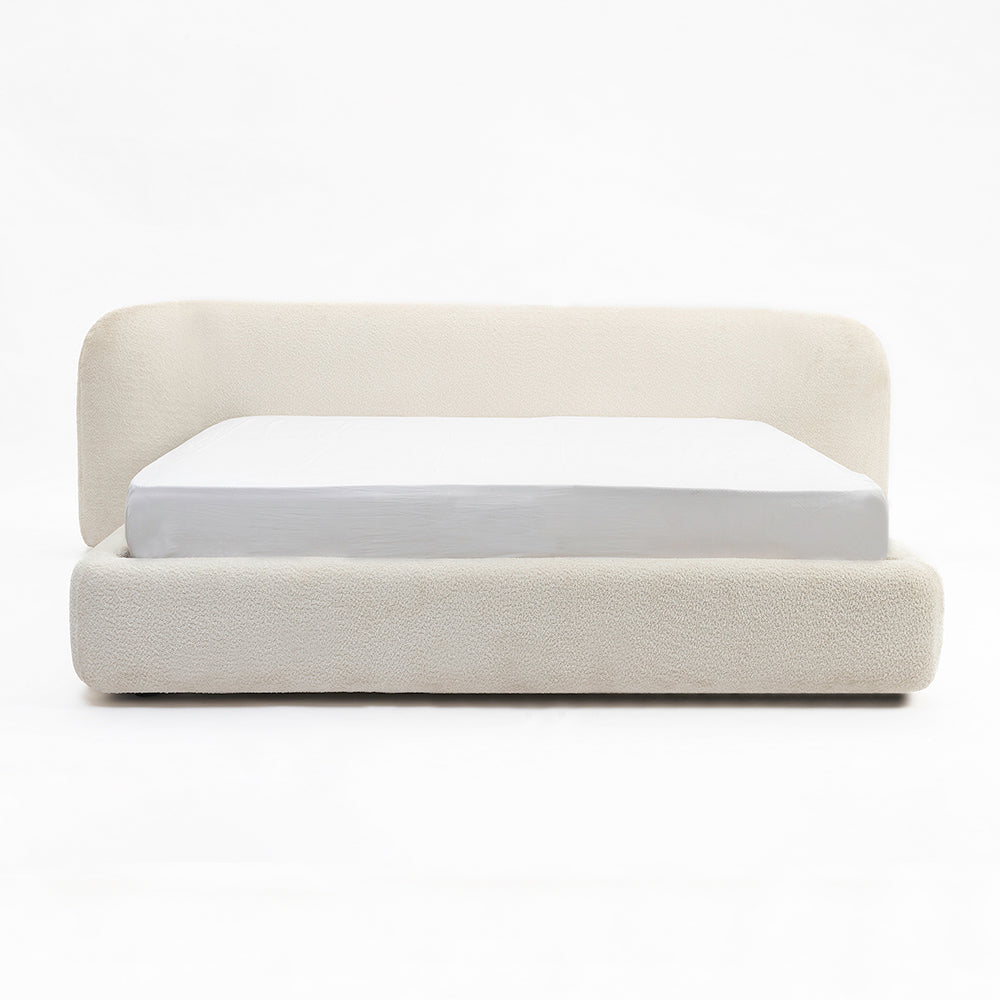 Boucle Bliss Upholstered Bed  - King Queen Double Bed