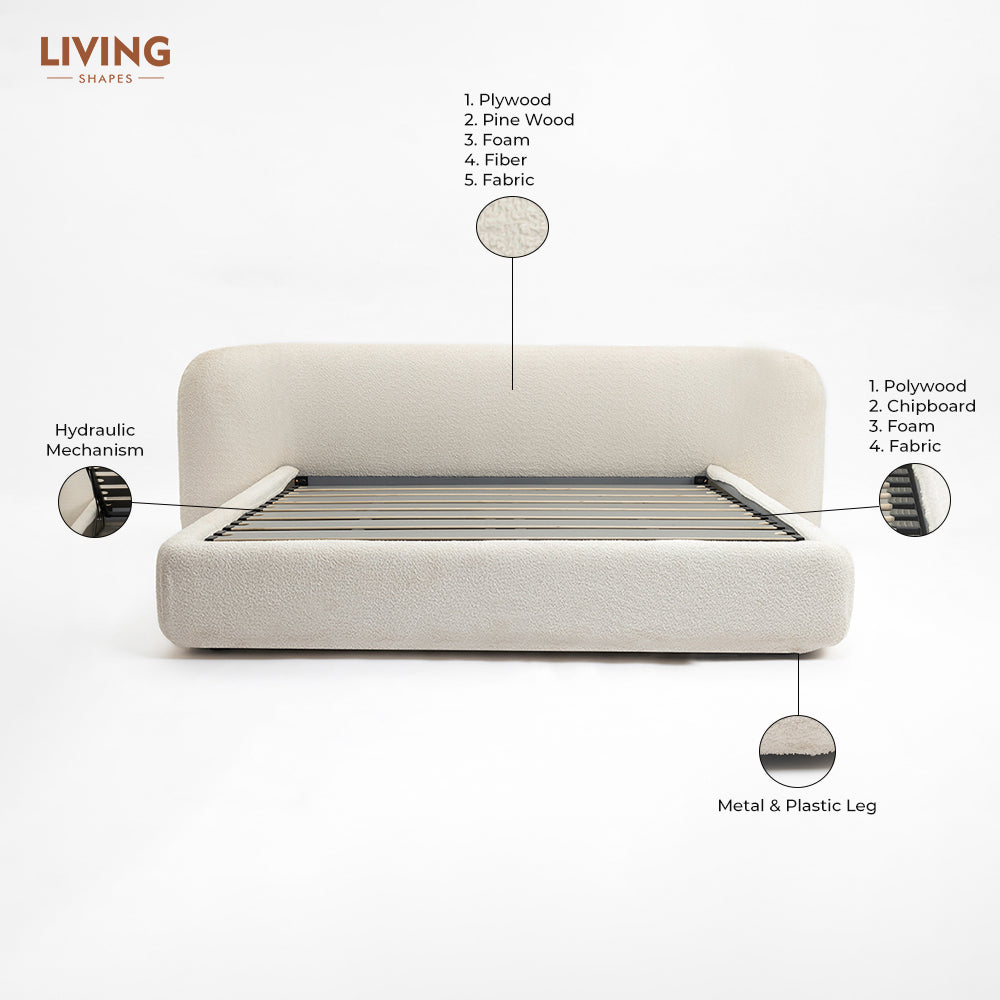 Boucle Bliss Upholstered Bed  - Queen