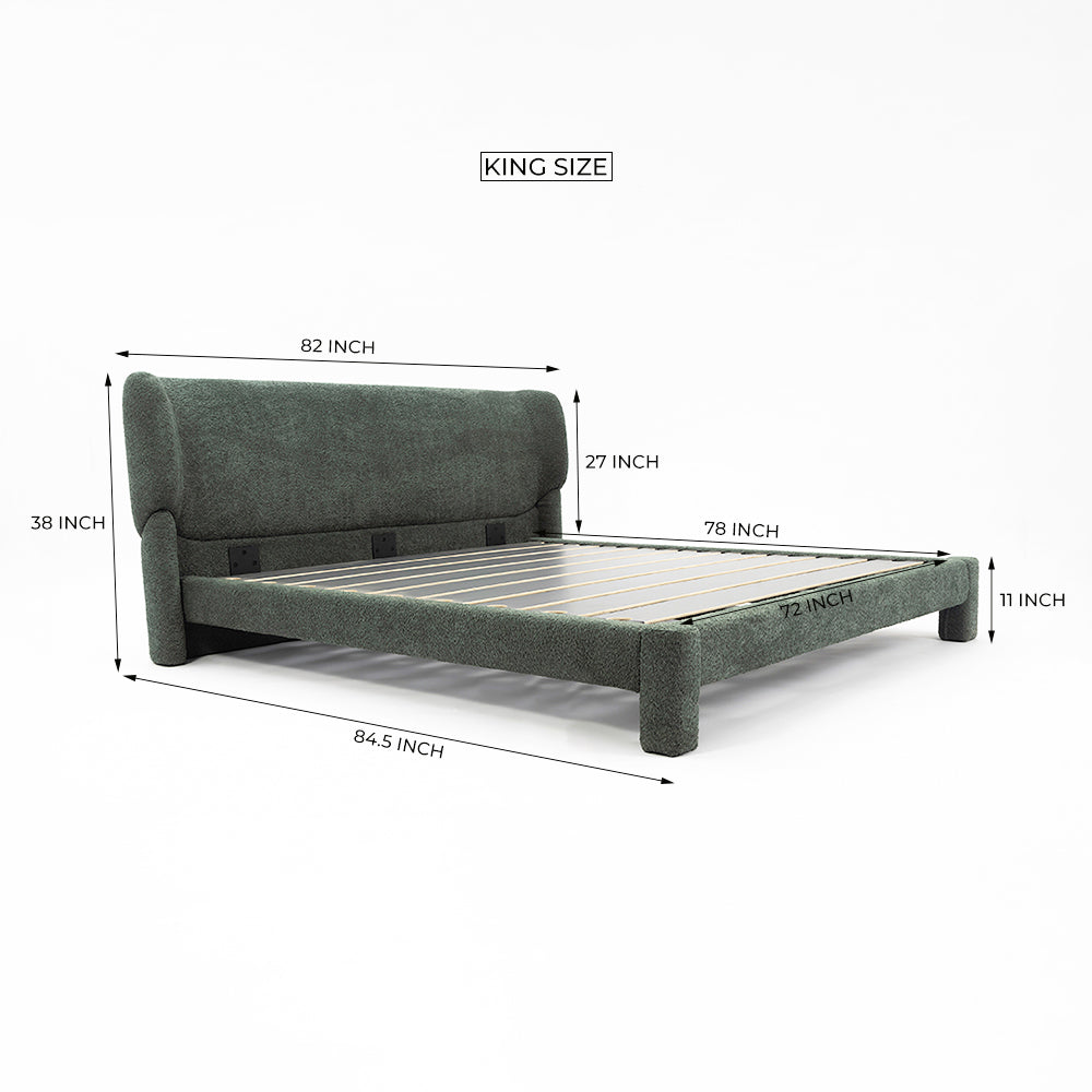 Forge Upholstered Bed - Boucle - King