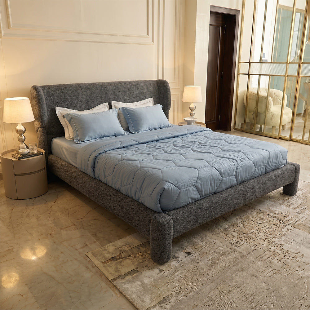 Forge Upholstered Bed - Grey