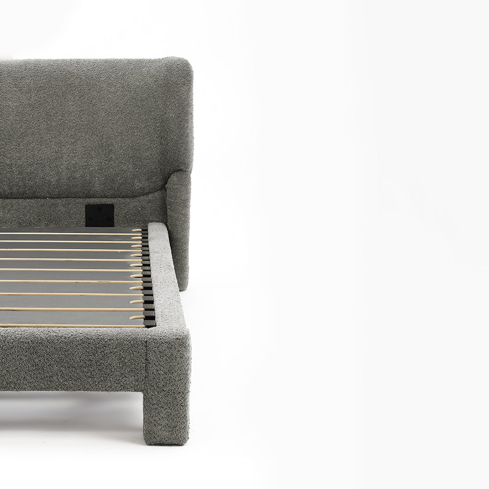 Forge Upholstered Bed - Grey