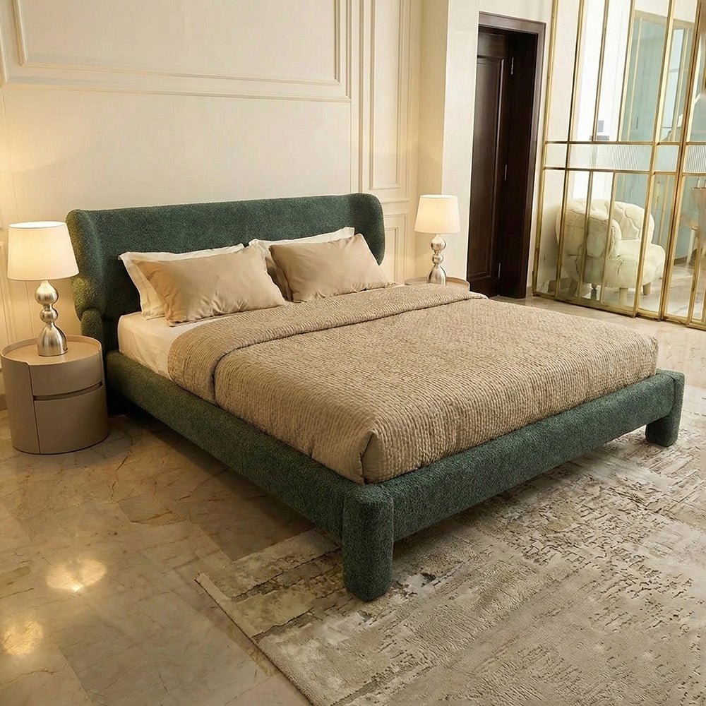 Forge Upholstered Bed - Boucle - Queen