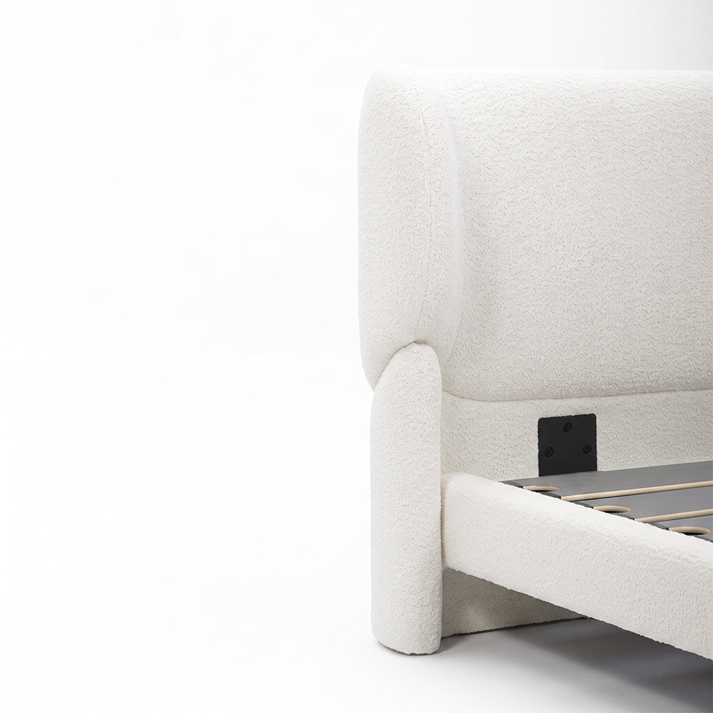 Forge Upholstered Bed - White