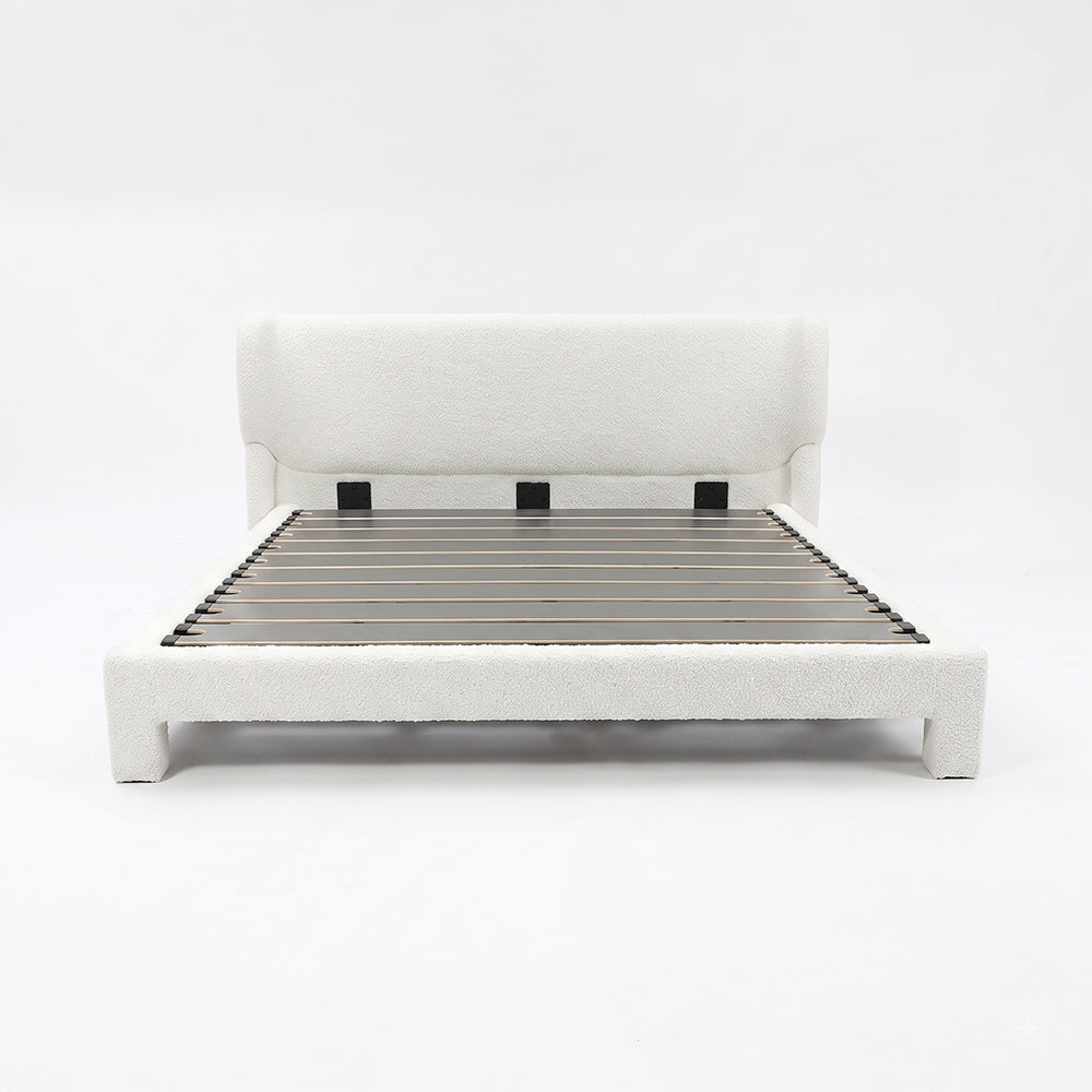 Forge Upholstered Bed - White