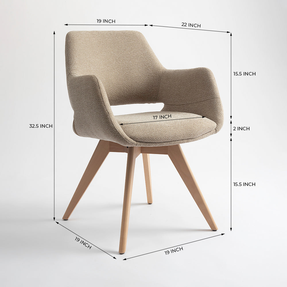 Bastion Dining Chair - Flaxen