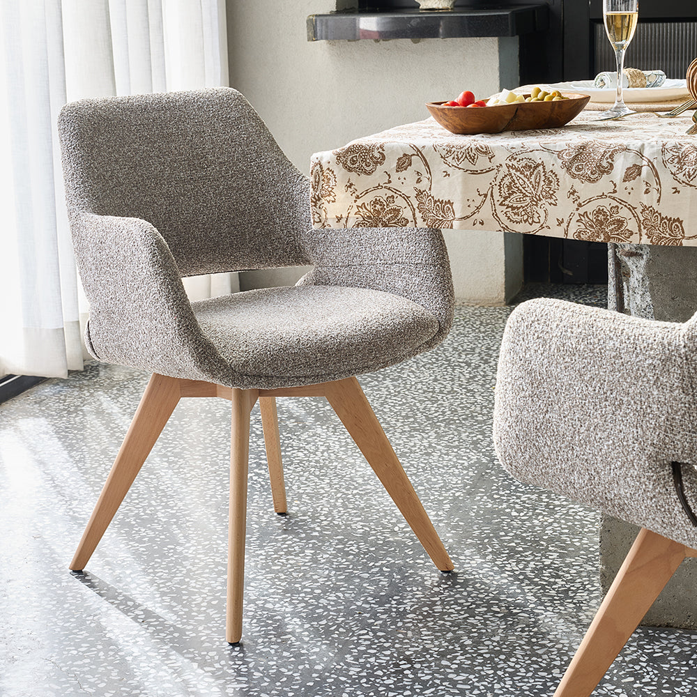 Bastion Wooden Dining Chair - Light Khaki