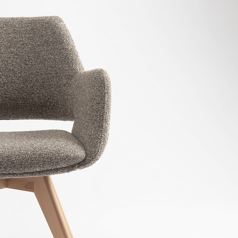 Bastion Wooden Dining Chair - Light Khaki