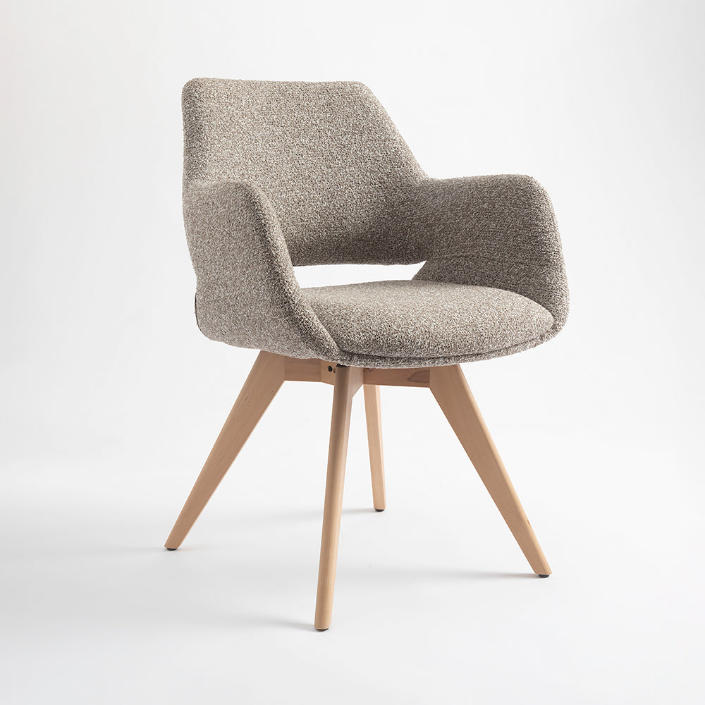 Bastion Wooden Dining Chair - Light Khaki